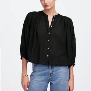 Madewell Black Button-Down Blouse